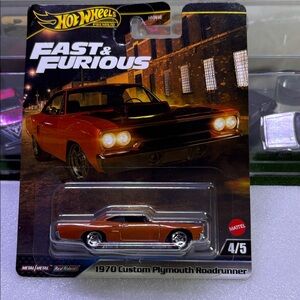 Hot Wheels Fast & Furious 1970 Custom Plymouth Roadrunner - Orange